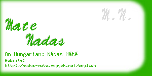 mate nadas business card