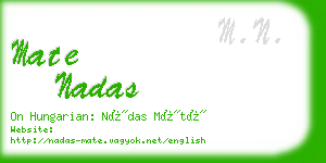 mate nadas business card